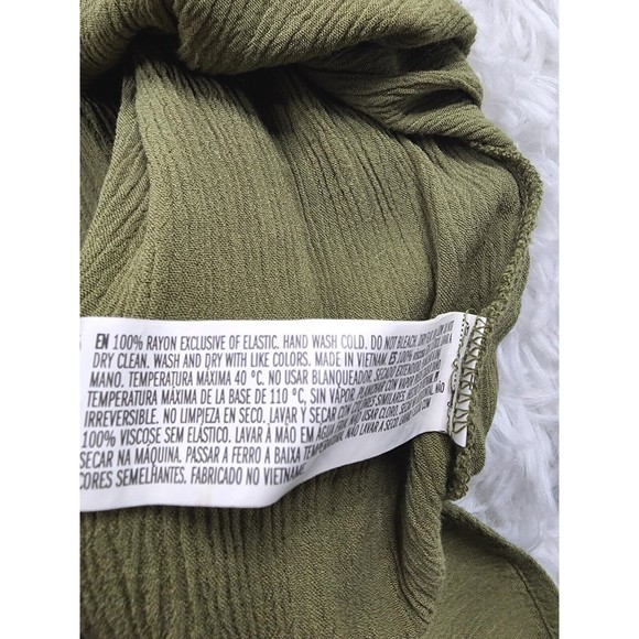 [499] Forever 21 Green Shirred Boho Cami Dress - Picture 5 of 9